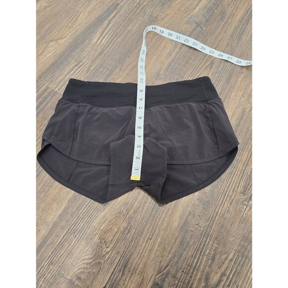Lululemon Speed Up Shorts 2.5" Black Size 4 Run Athletic Liner Zip Pocket - Picture 5 of 9